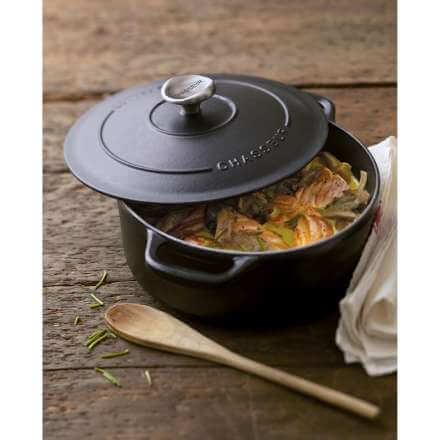 Chasseur by Dexam - 24 cm Round Casserole - Matt Black