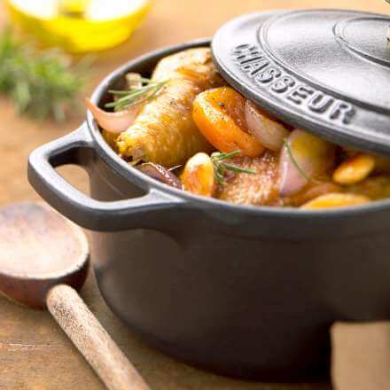 Chasseur by Dexam - 24 cm Round Casserole - Matt Black