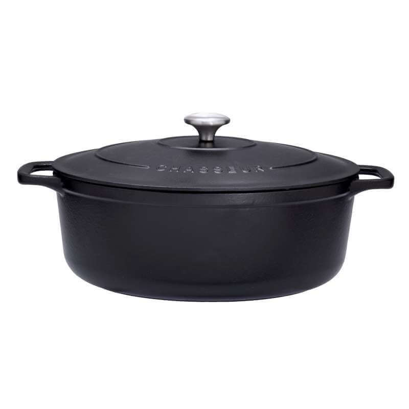 Chasseur by Dexam - 27cm Oval Casserole - Matt Black