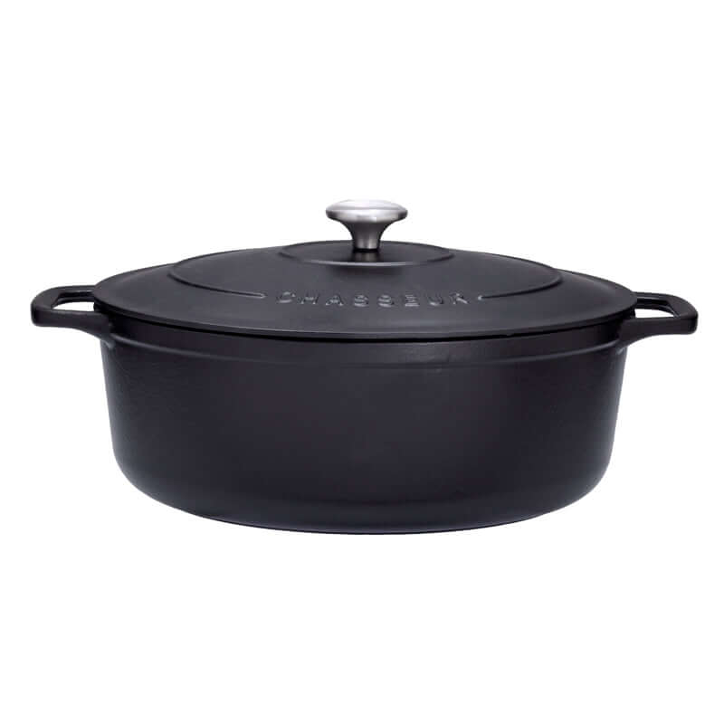 Chasseur by Dexam - 31 cm Oval Casserole - Matt Black