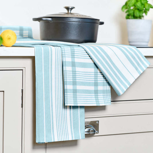 Dexam - Love Colour Set of 3 Extra Large Tea Towel - Duck Egg