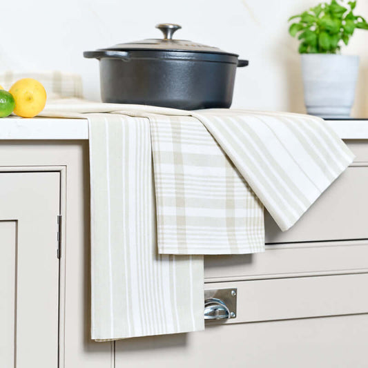 Dexam - Love Colour Set of 3 Extra Large Tea Towel - Stone