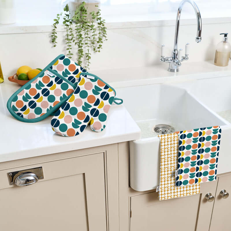 Dexam - Recycled Cotton - Set of 2 Retro Spot Tea Towels