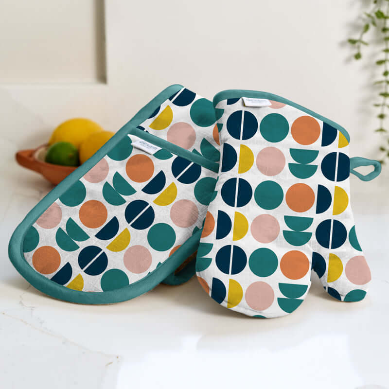 Dexam - Recycled Cotton - Retro Spot Double Oven Glove