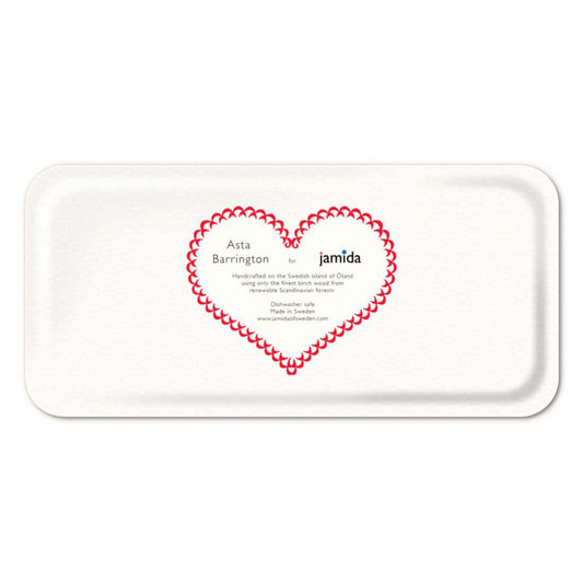 Asta Barrington Bright Red "VIN" Rectanglular 32x15cm Tray