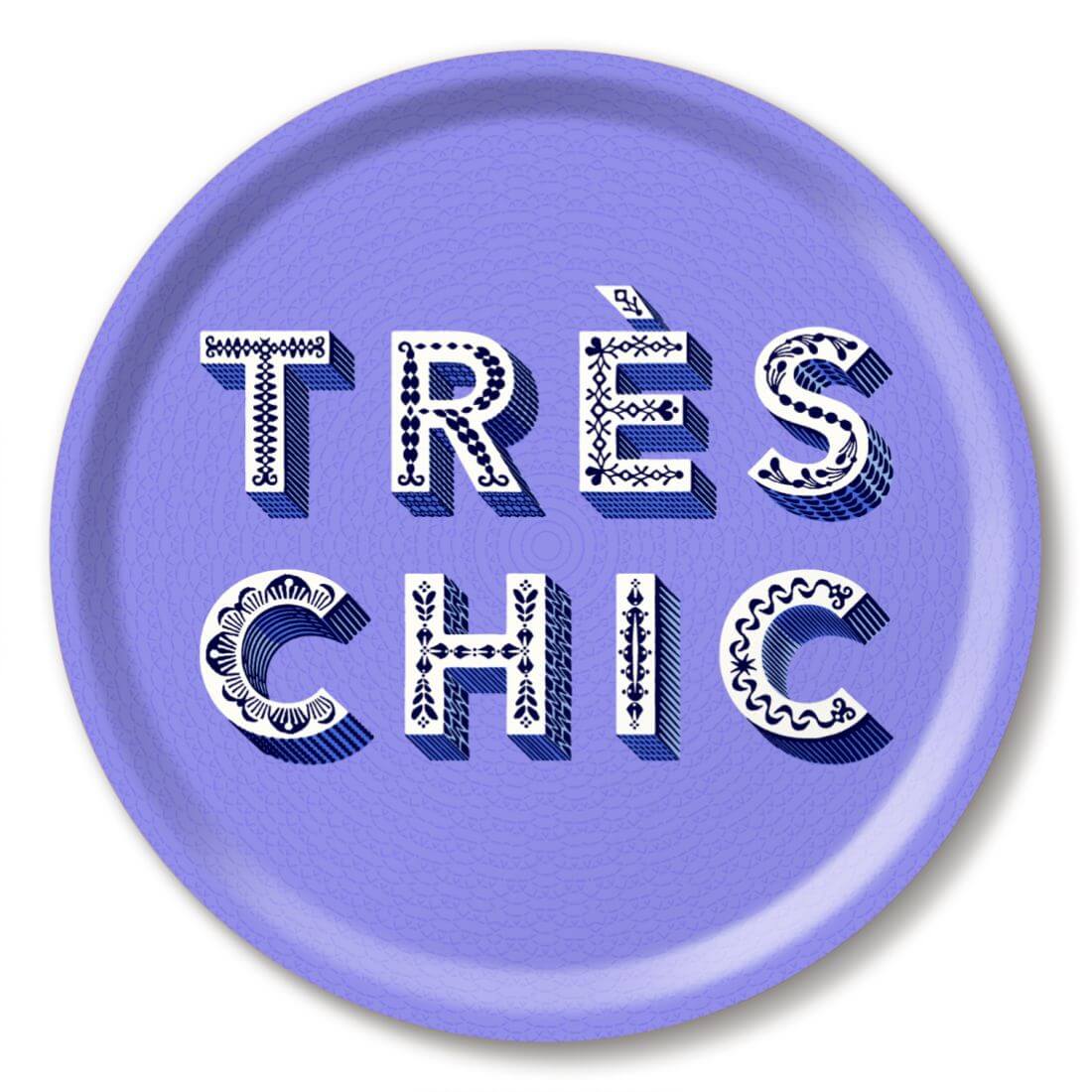 Asta Barrington "TRES CHIC" Blue Round Tray (31cm)