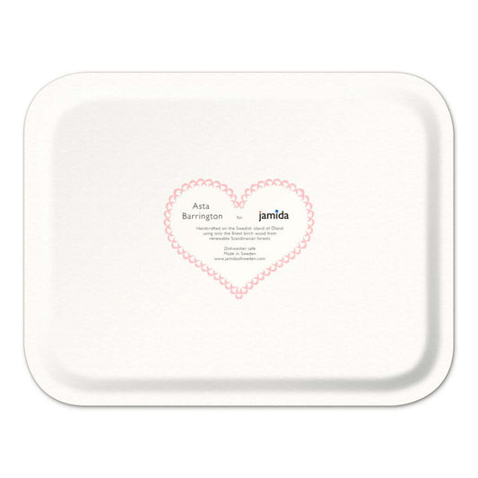 Serving Tray - Asta Barrington "ROSE" Rectangle 36x28cm with heart branding on the back.