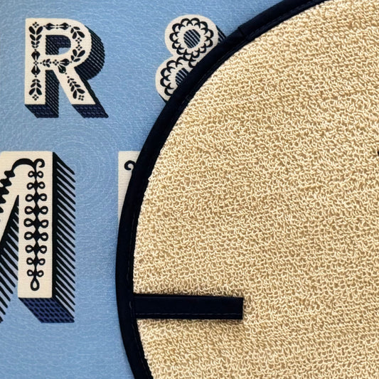 Asta Barrington Blue "MR & MR" Chef pad for use with Aga range cookers