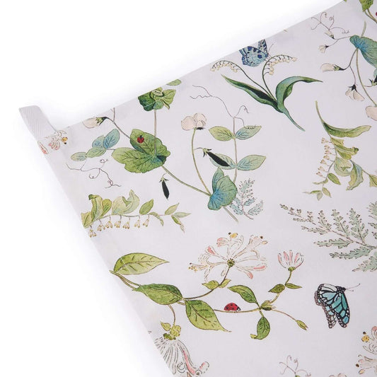 Sophie Allport Wild Floral tea towel featuring honeysuckle, butterflies, and wild flowers in vibrant colors.