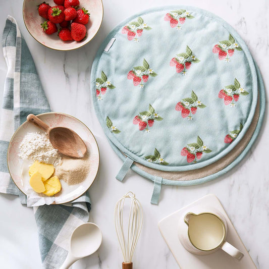 Sophie Allport "Strawberries" Chefs Pad For Use With Aga Range Cookers