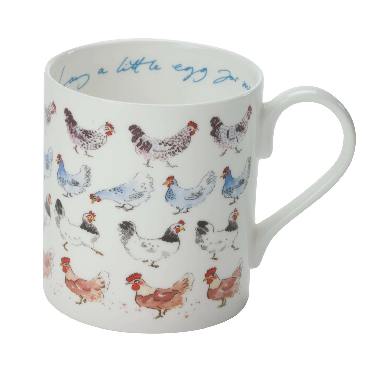 Sophie Allport "Lay A Little Egg For Me" Mug (275 ml) featuring pastel hens print and fine bone china design.