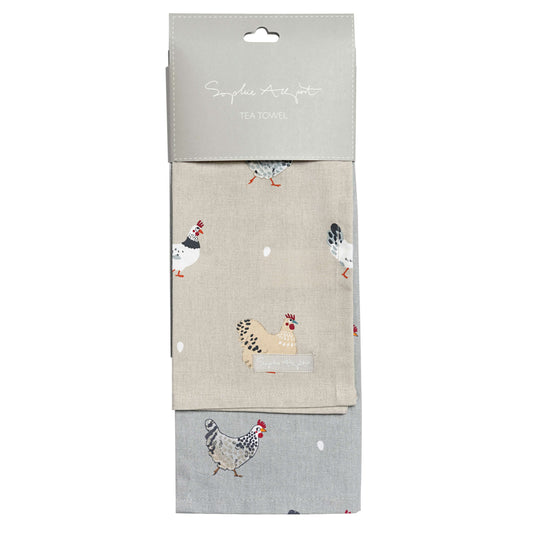 Sophie Allport "Chicken & Lay a Little Egg" Set of 2 Tea Towels
