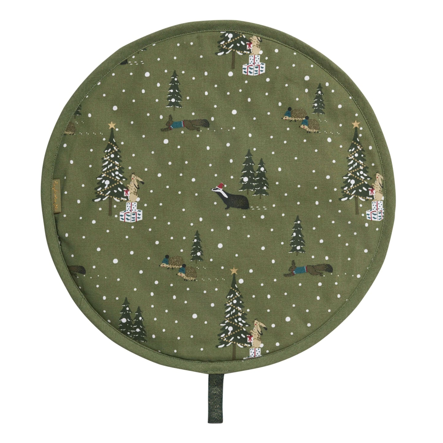 Sophie Allport "Festive Forest" Chefs Pad For Use With Aga Range Cookers featuring Christmas themed designs.