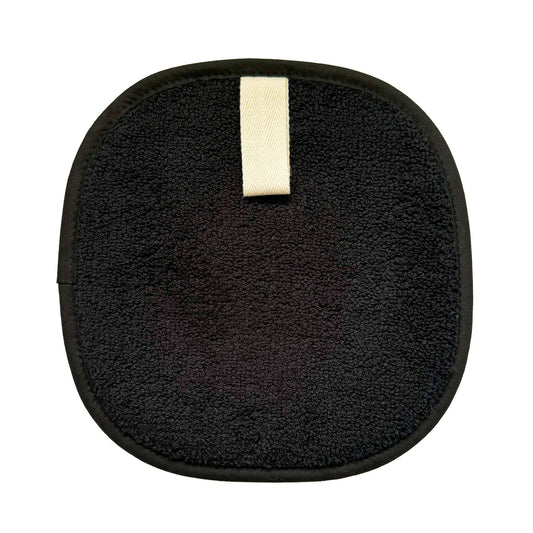 The Chef Pad Shop Plain Black Square Pot Grab with Black Towel