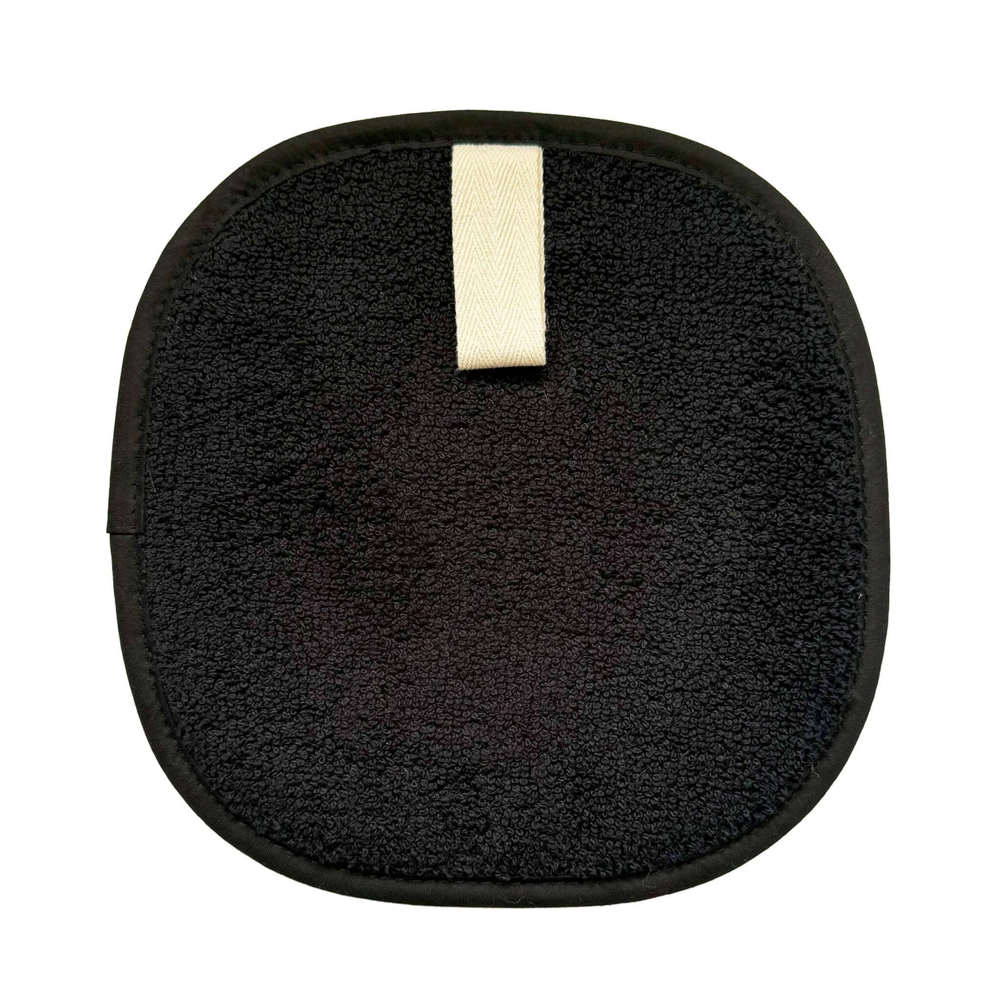 The Chef Pad Shop Plain Black Square Pot Grab with Black Towel