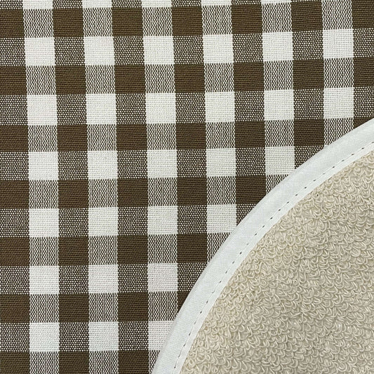 The Chef Pad Shop Brown Gingham Check Chefs Pad for use with Aga Cookers