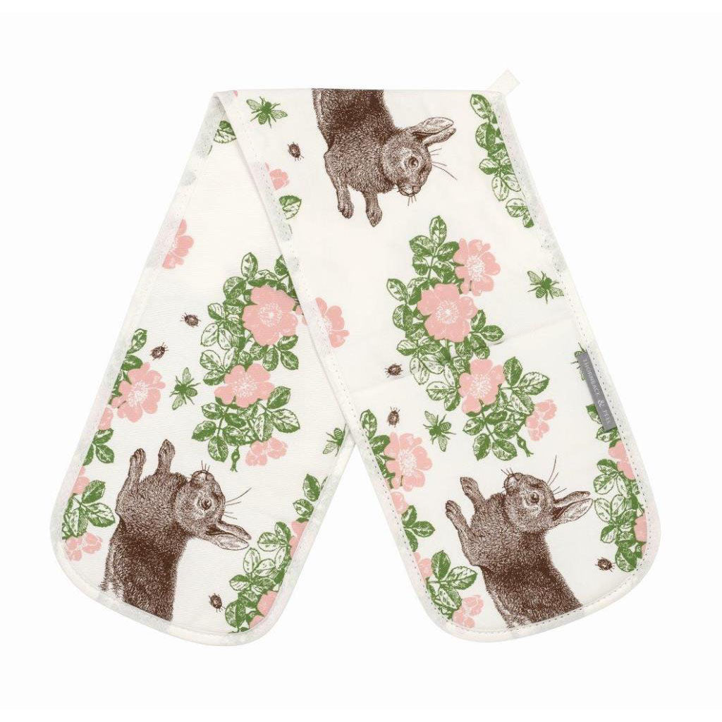 Rabbit Print Double Oven Gloves Oven Mitt Pot Holder Animal Print