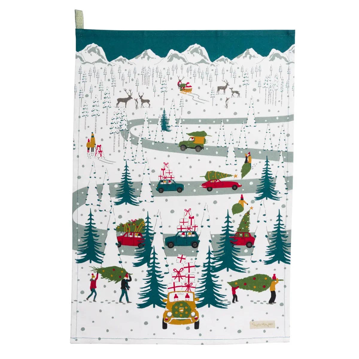 Tea Towel - Sophie Allport - Home for Christmas Scene