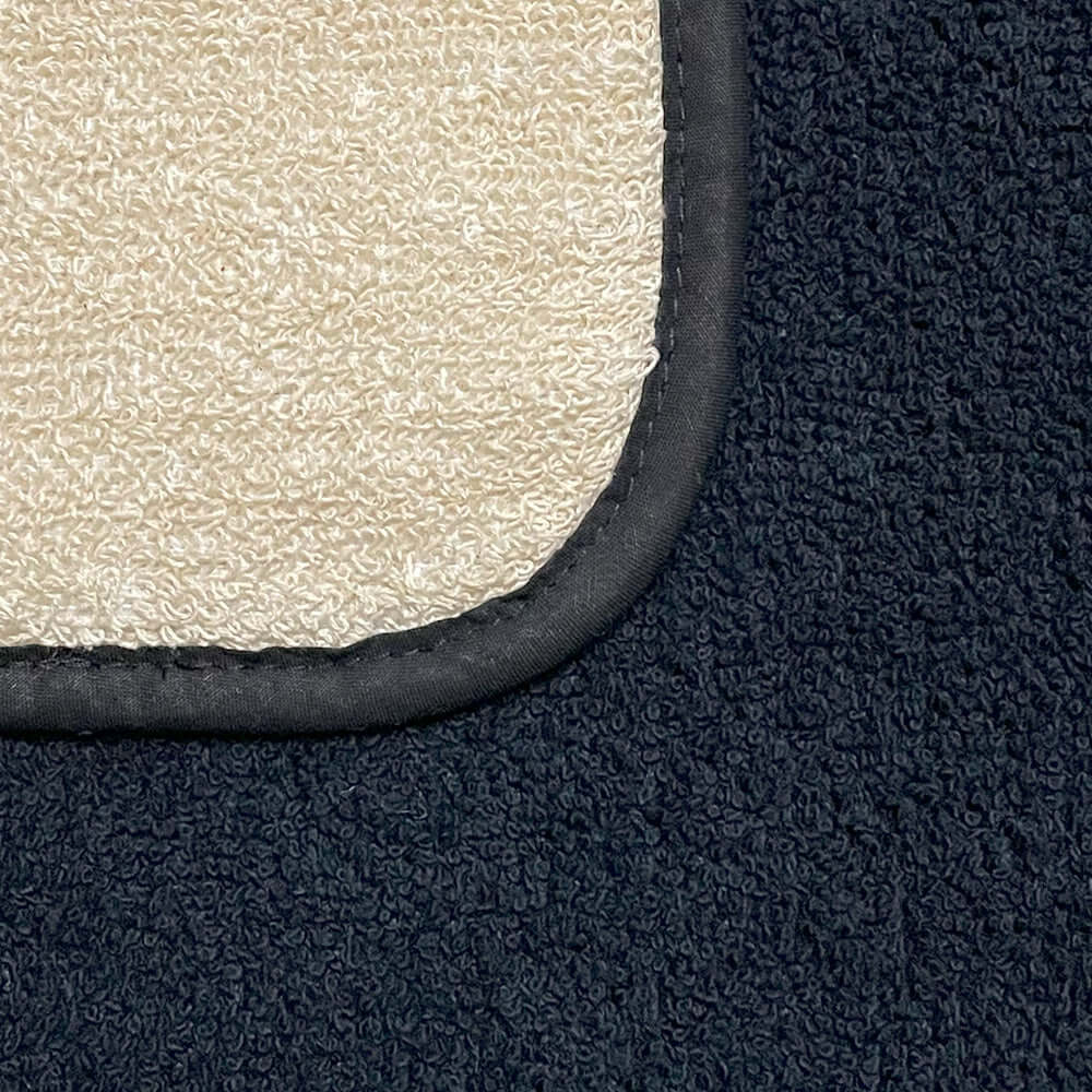 Black & Cream Towelling Everhot Hob Cover (xx-Small 28.5cm)