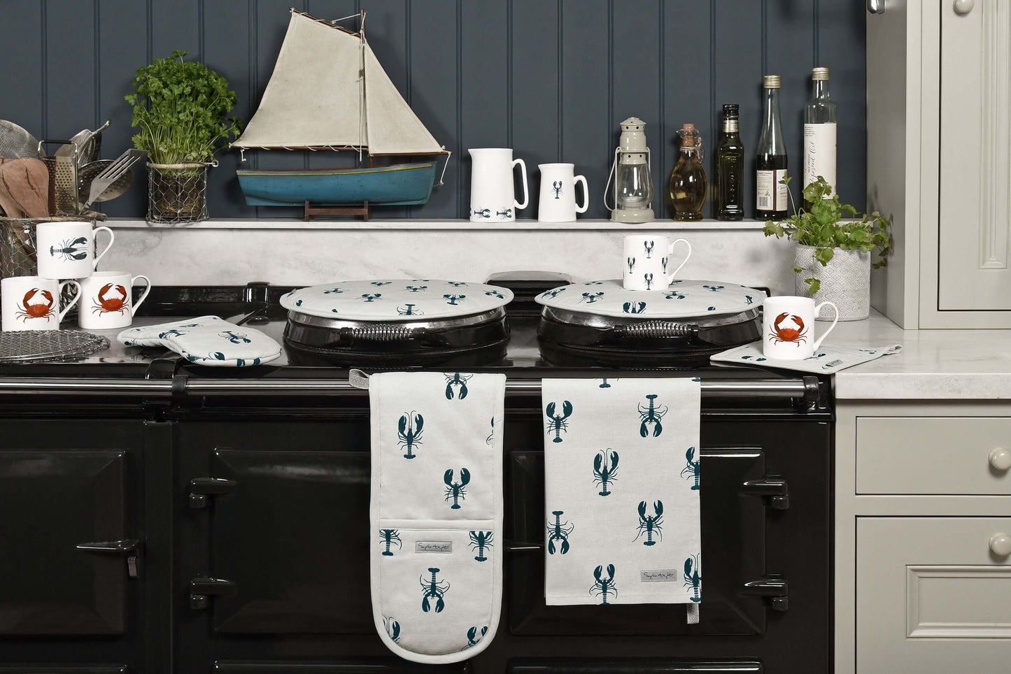 Sophie Allport "Lobster" Chefs Pad For Use With Aga Range Cookers