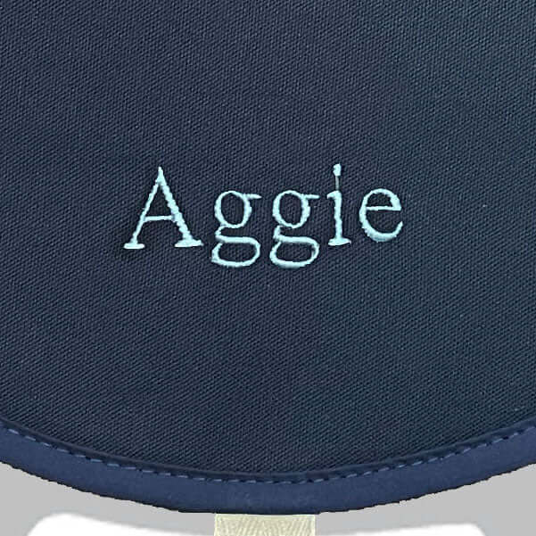 Personalised Names Chefs Pad in Plain Navy for use with AGA range cooker