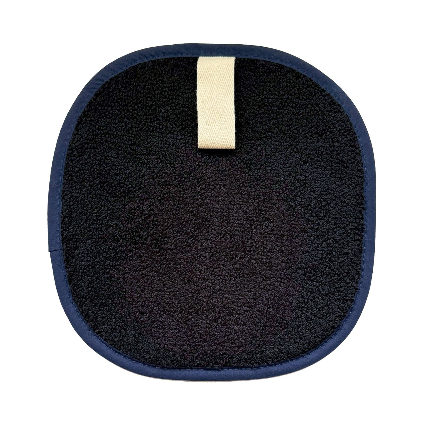The Chef Pad Shop Plain Navy Square Pot Grab with Black Towel