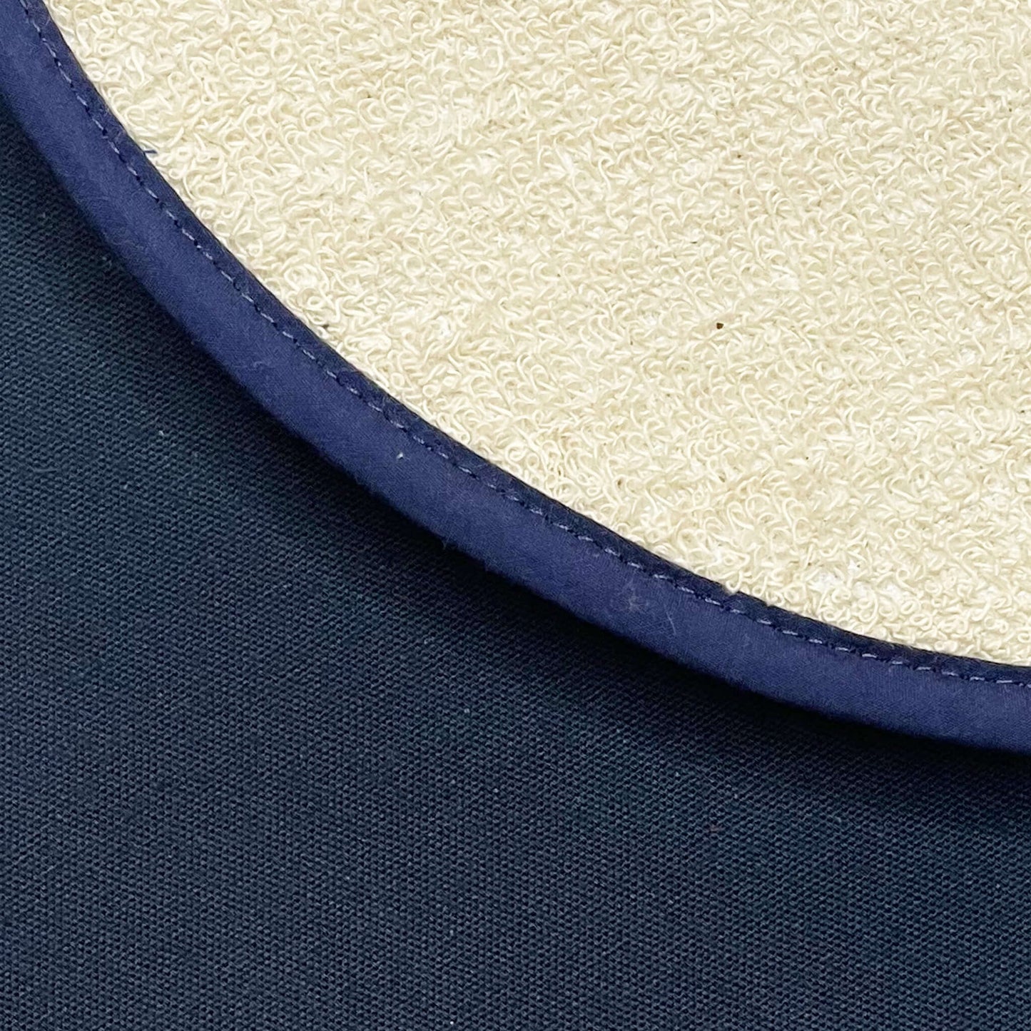 Plain Navy Chef Pad with Cream Towelling for use with Aga Range Cookers