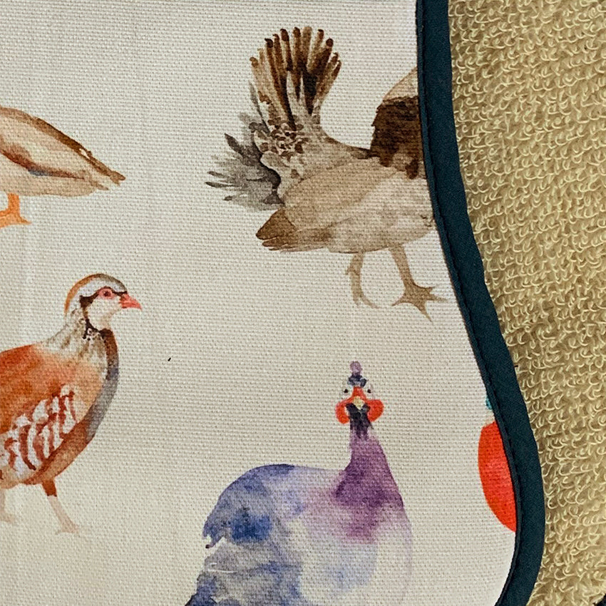 Sarah Whitaker Game Birds Thumb End Double Oven Glove