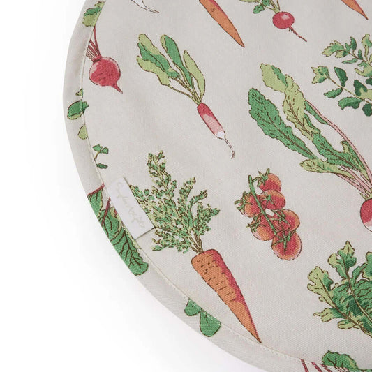 Sophie Allport "Garden Vegetables" Chefs Pad For Use With Aga Range Cookers featuring a colorful vegetable print.