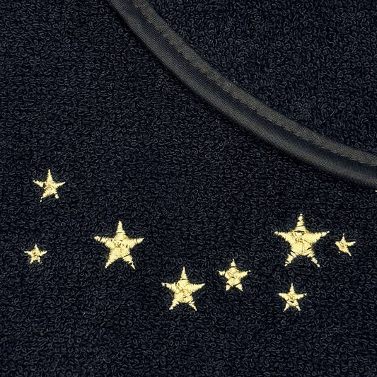 Christmas All Towelling Black Starry Night Hob Cover For Use With Aga Range Cookers