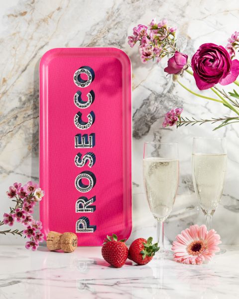 Serving Trays - Asta Barrington - Asta Barrington Pink Prosecco Rectanglular 32x15cm Tray