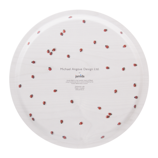 Serving Trays - Michael Angove - Michael Angove Orange Blossom Round Birch Tray - 39cm