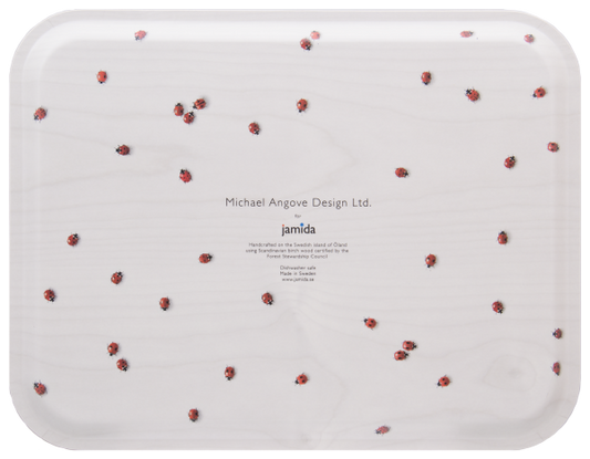 Serving Trays - Michael Angove - Michael Angove Birch Rectangle Serving Tray - White Cutlery (43 x 33cm)