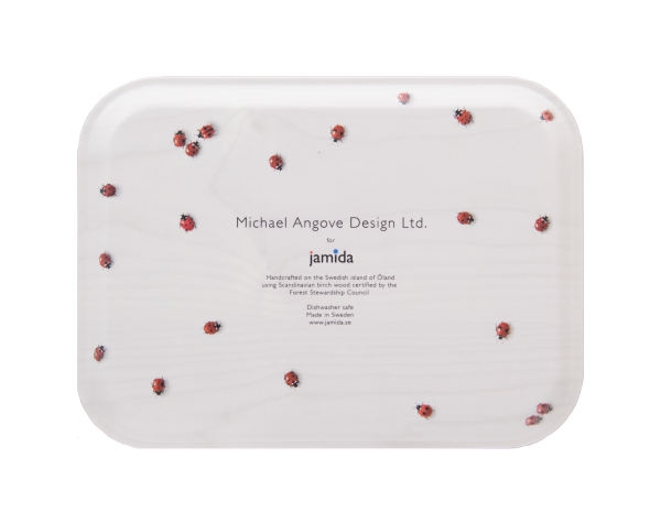 Serving Trays - Michael Angove - Michael Angove Birch Rectangle Serving Tray - White Cutlery (27 x 20cm)