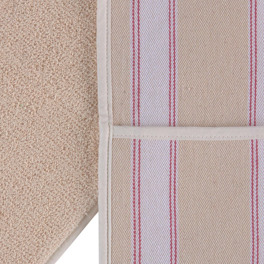Double Oven Glove - Crisp and Dene - Crisp & Dene Double Oven Glove - Pink Utility Stripe