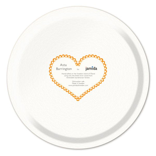 Serving Trays - Asta Barrington - Asta Barrington Champagne O'Clock / Satsuma Orange Round Tray (31cm)