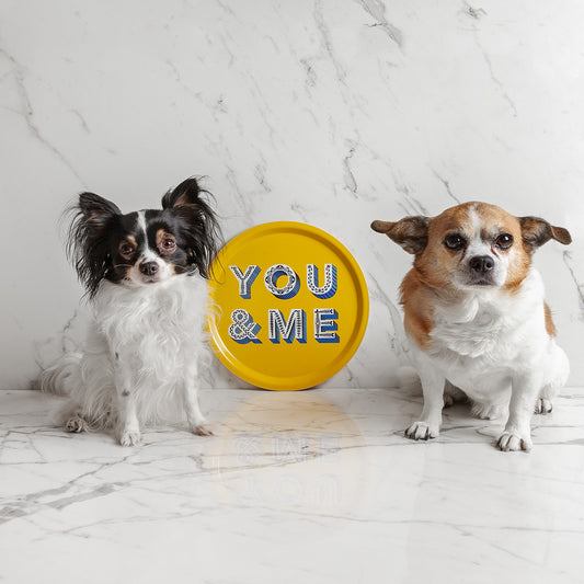 Serving Trays - Asta Barrington - Asta Barrington Yellow You & Me Round Tray (31cm)