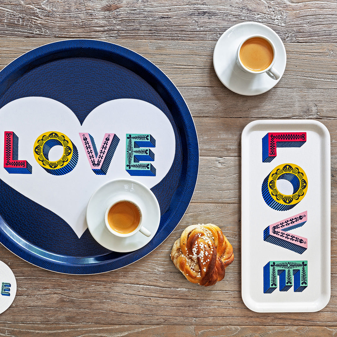 Serving Trays - Asta Barrington - Asta Barrington Rainbow Love 39cm Round Tray