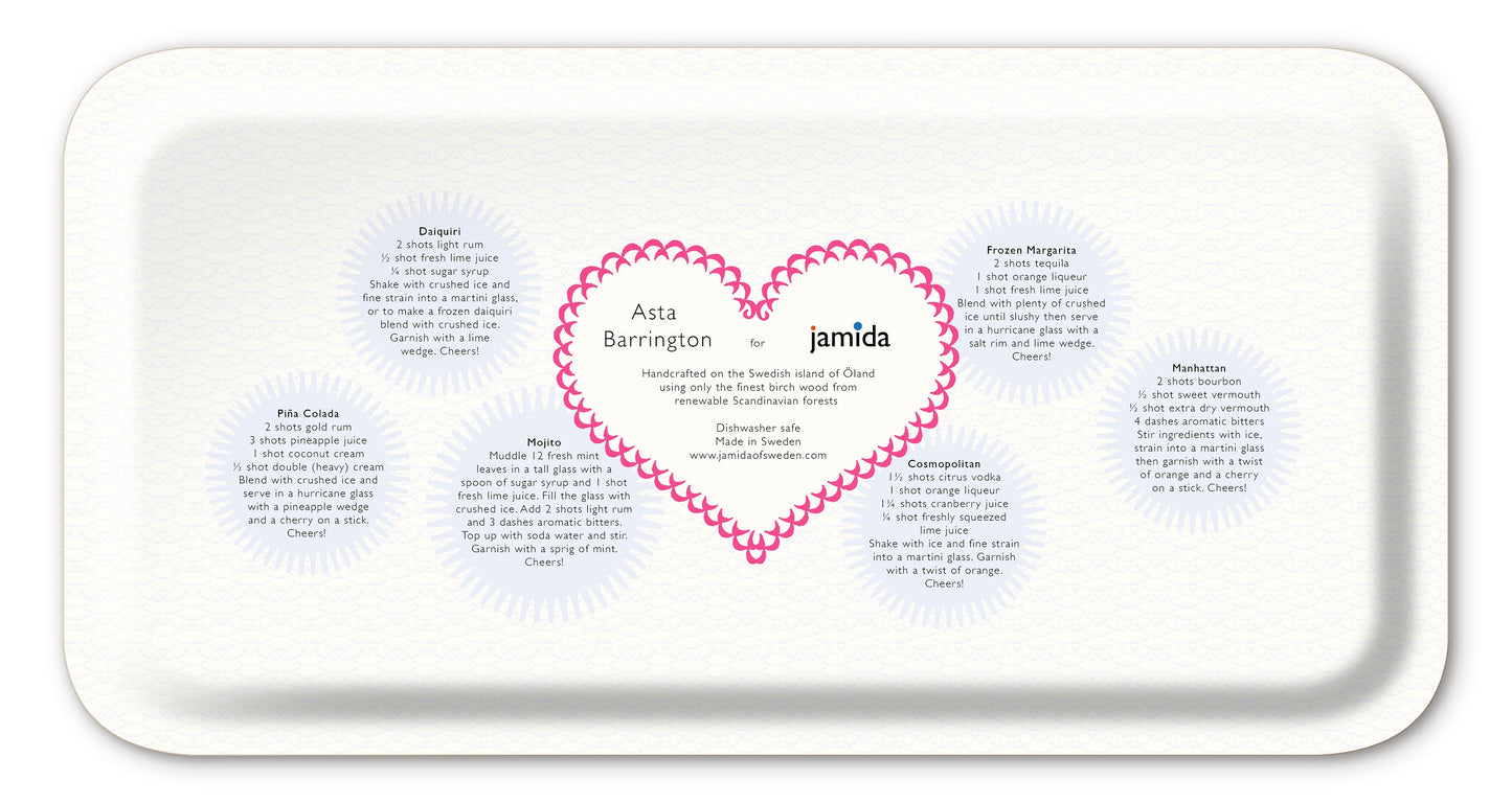 Serving Trays - Asta Barrington - Asta Barrington Rainbow Cocktail Rectanglular Tray 43x22cm