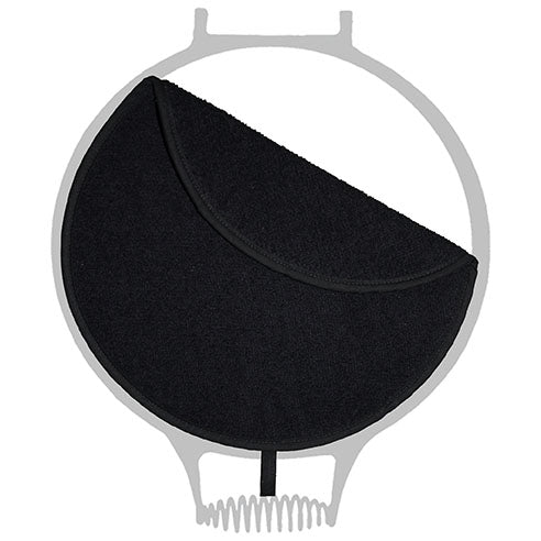 Chef Pad - Aga - The Chef Pad Shop - Classic: All Black Towelling Hob Cover For Use With Aga Range Cookers