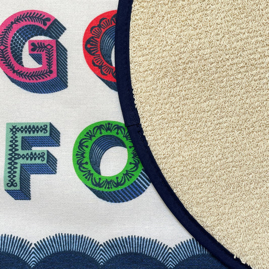 Chef Pad - Aga - Asta Barrington - Asta Barrington Navy "GOOD FOOD" Chef pad for use with Aga range cookers