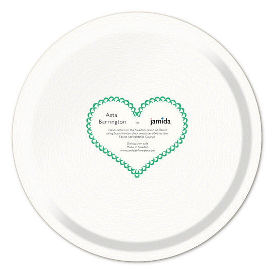 Serving Trays - Asta Barrington - Asta Barrington Sea Foam "GOOD TIMES" Round Tray (39cm)