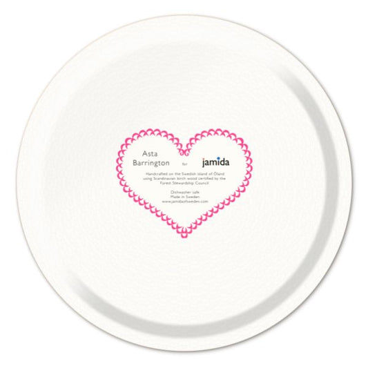 Serving Trays - Asta Barrington - Asta Barrington Bright Pink Love Round Tray (31cm)