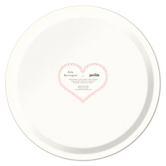 Serving Trays - Asta Barrington - Asta Barrington "Tea & Cake" Pale Pink Round Tray 39cm