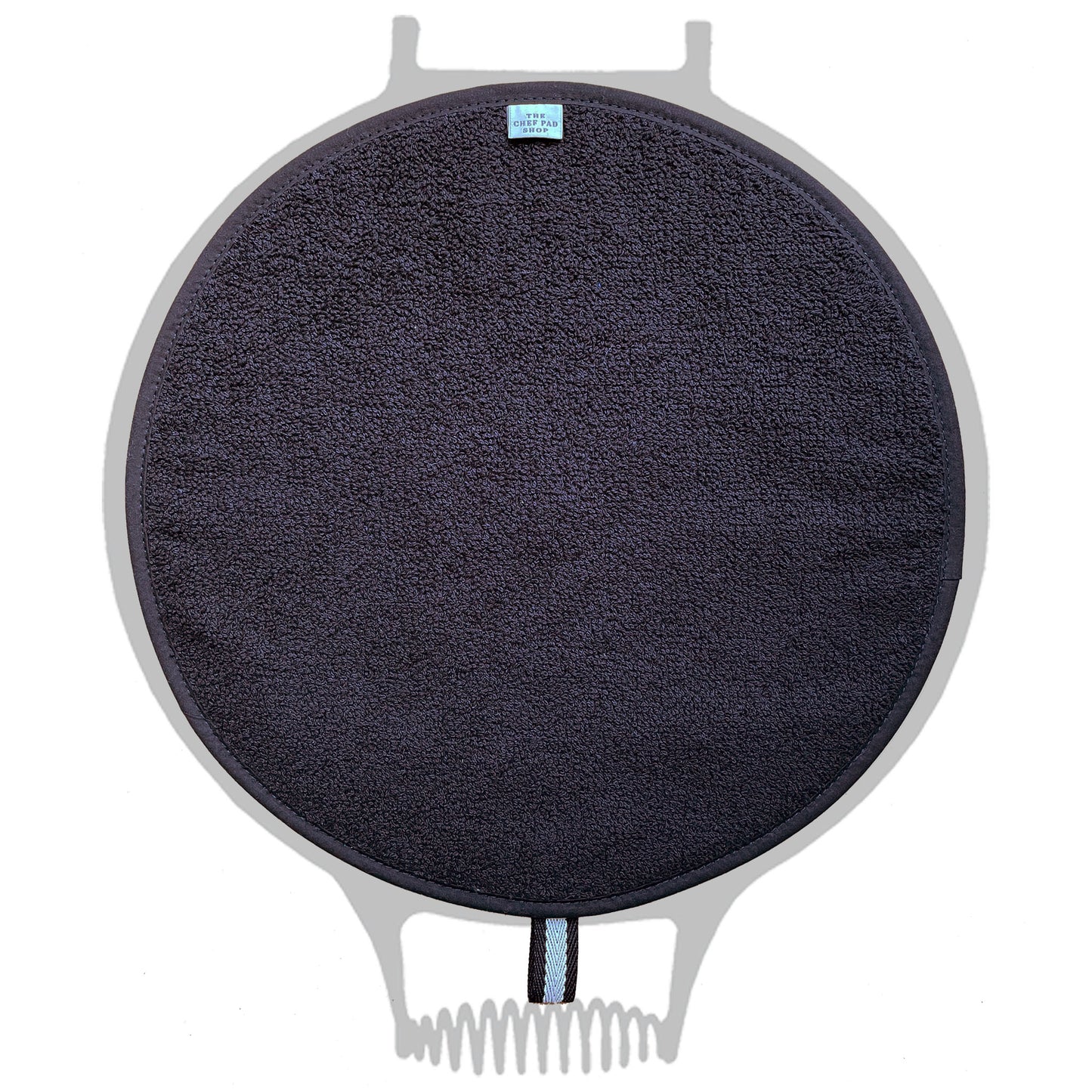 Chef Pad - Aga - The Chef Pad Shop - Insulate Range: Black & Cream Chefs Pad with Black Binding For Use With Aga Cookers