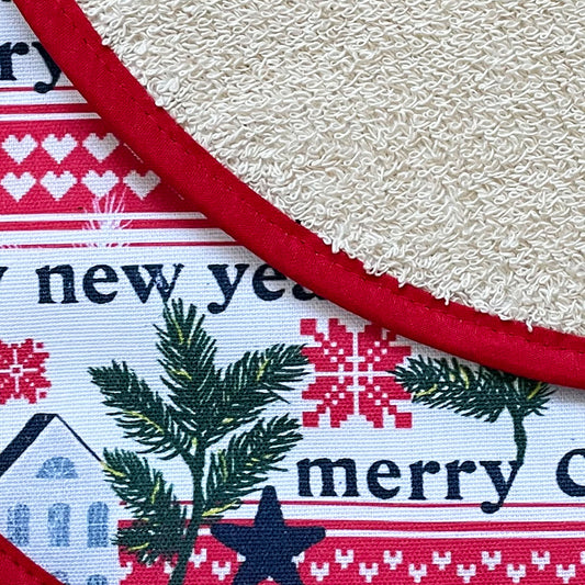 Chef Pad - Aga - Crisp and Dene - Crisp & Dene Christmas Village Chef Pad for use with Aga Cookers