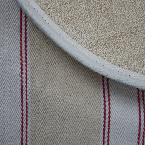 Chef Pad - Rayburn - Crisp and Dene - Pink Utility Stripe Hob Cover For Use With Rayburn Range Cooker