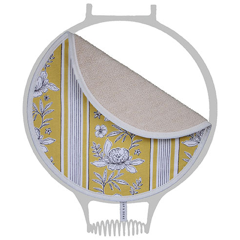 Chef Pad - Aga - Crisp and Dene - Yellow Vintage Floral Hob Cover For Use With Aga Range Cookers