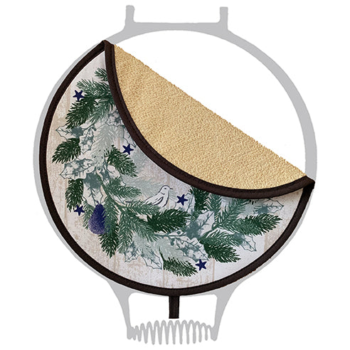 Chef Pad - Aga - Crisp and Dene - Crisp & Dene Christmas Wreath Chef Pad for use with Aga Cookers