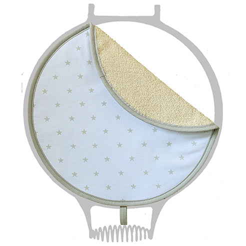 Chef Pad - Aga - Crisp and Dene - Crisp & Dene White Chef Pad with Grey Stars for use with Aga Range Cookers